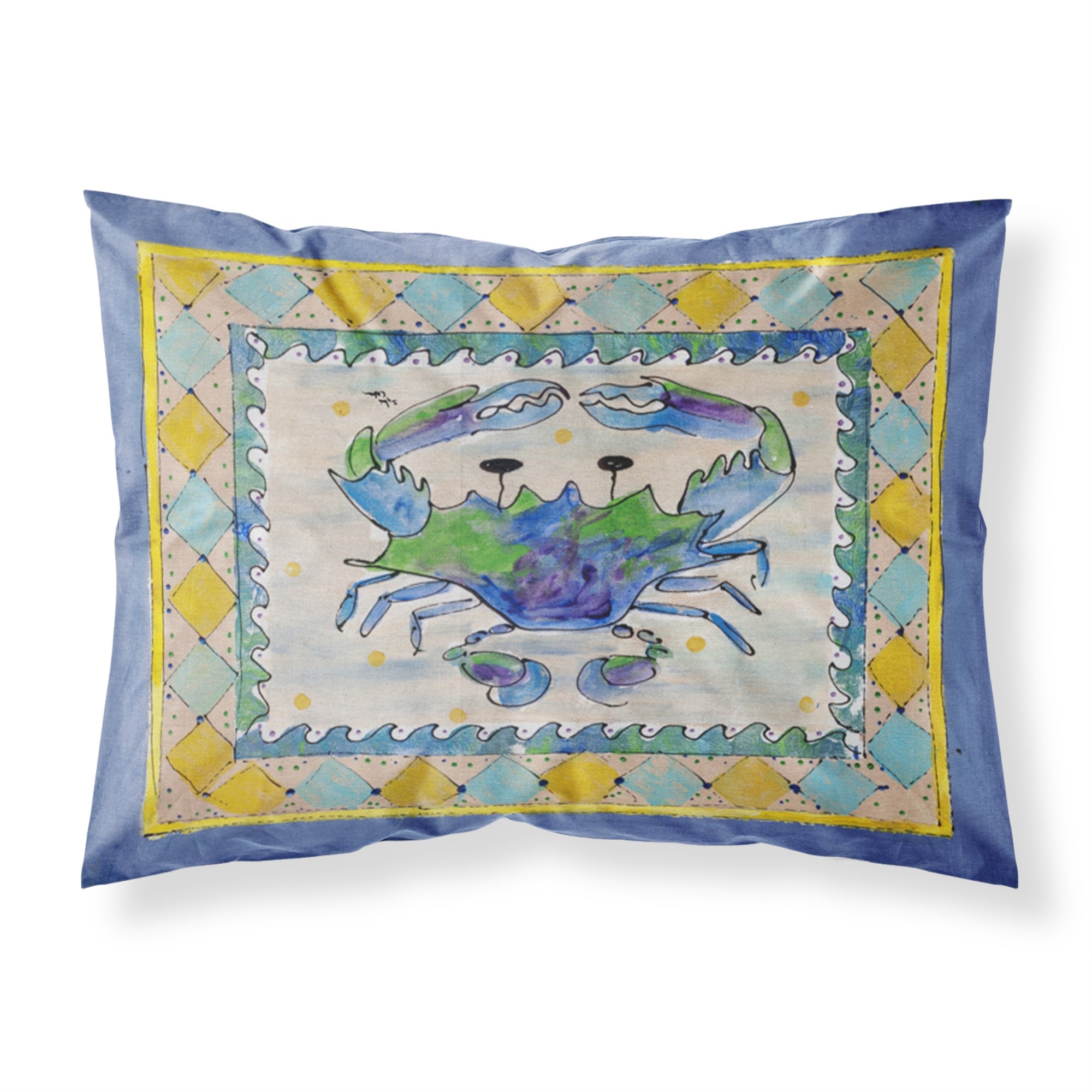 'Caroline'S Treasures 8072Pillowcase Crab Moisture Wicking Fabric Standard Pillowcase, Large, Multicolor'