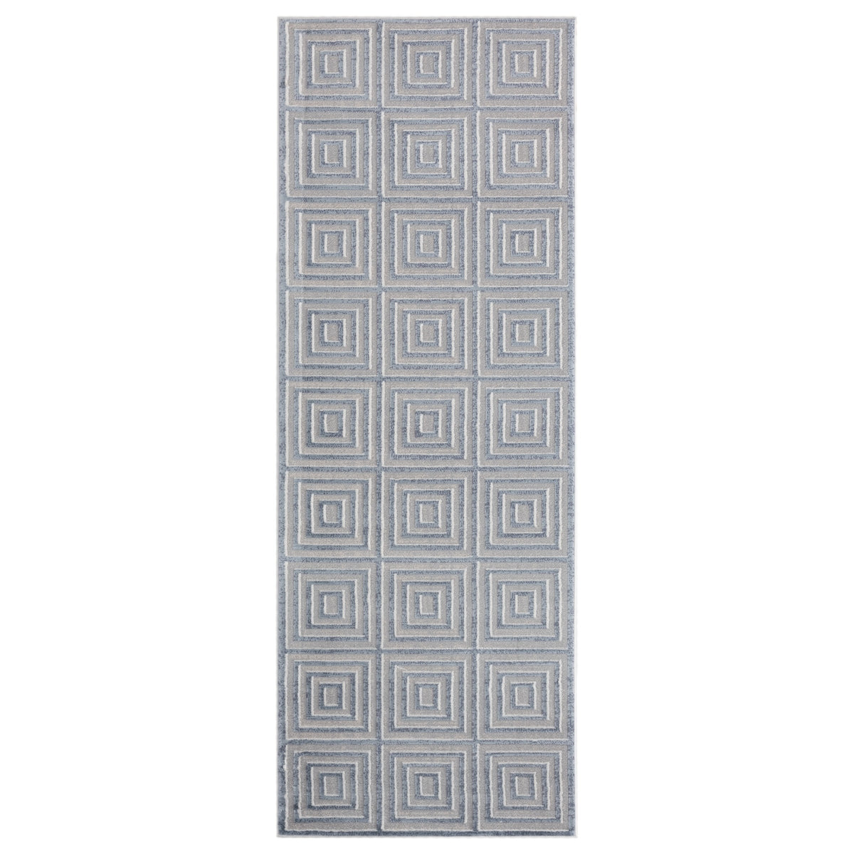 United Weavers Cascades Tehama Blue/Grey Runner Rug 27 Inch  X 72 Inch