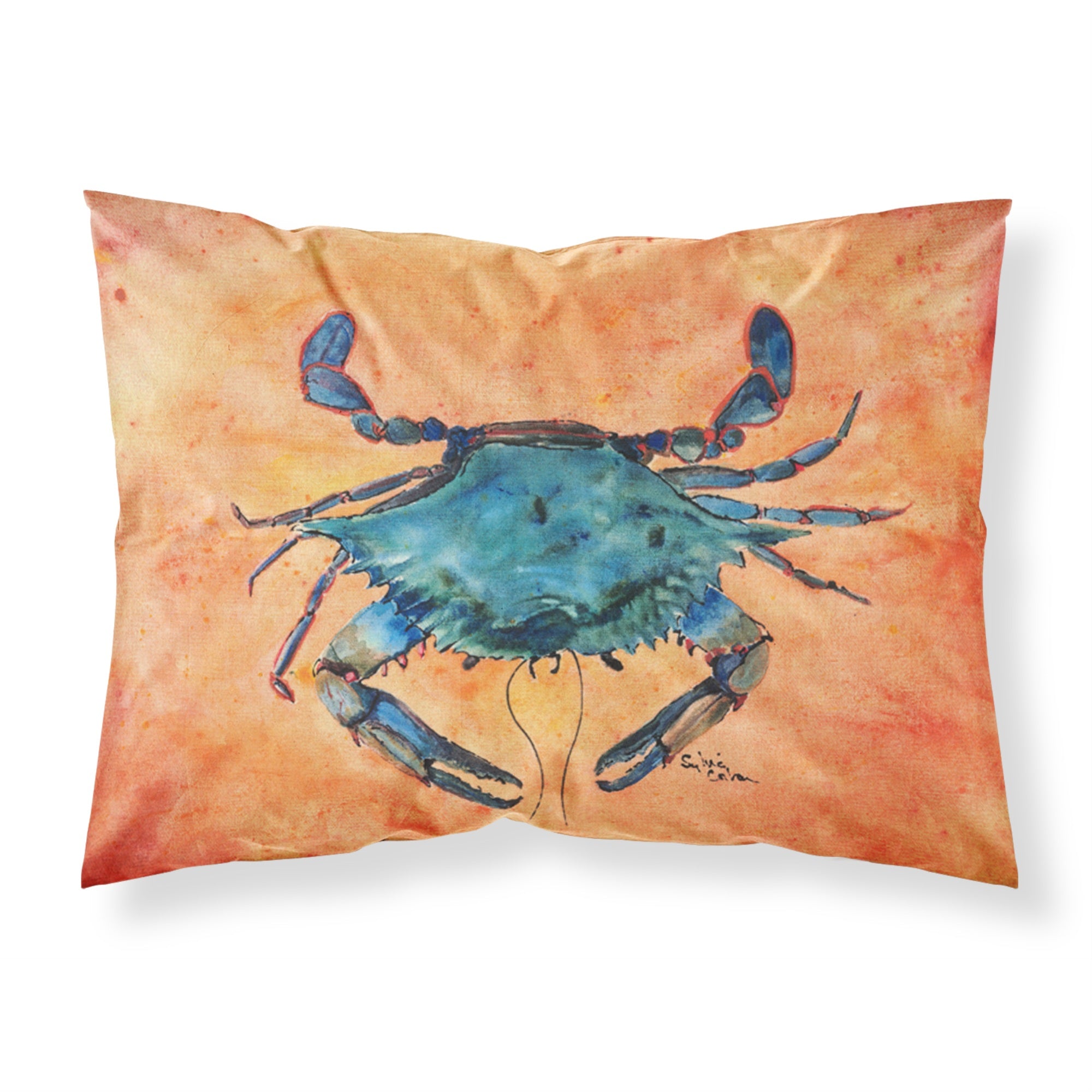 'Caroline'S Treasures 8097Pillowcase Crab Moisture Wicking Fabric Standard Pillowcase, Large, Multicolor'