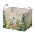 ZsaTuiy Winnie Nursery Decor, the Pooh Baby Stuff, Winnie Storage Nursery Basket, Large squarecanvas Laundry Hamper With A Water