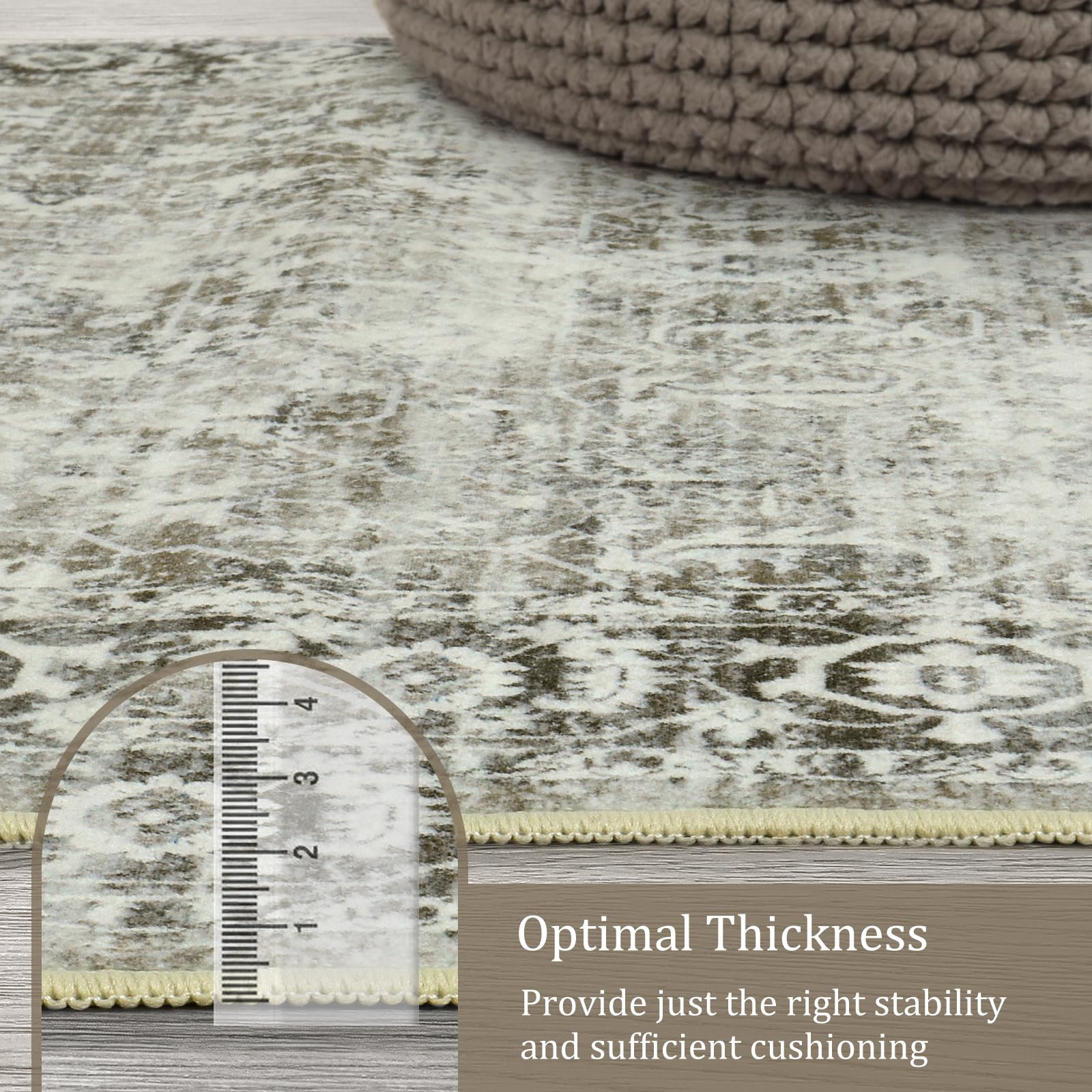 Morebes Vintage Extra Long Runner Rugs For Hallways 10 Ft, Washable 2X10 Runner Rug For Kicthen Non Slip, Soft Distressed Non-Sh