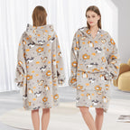 Fiosnow Cat Blanket Hoodies For Women And Men Adult Oversize Wearable Blanket Hoodies For Soft And Warm