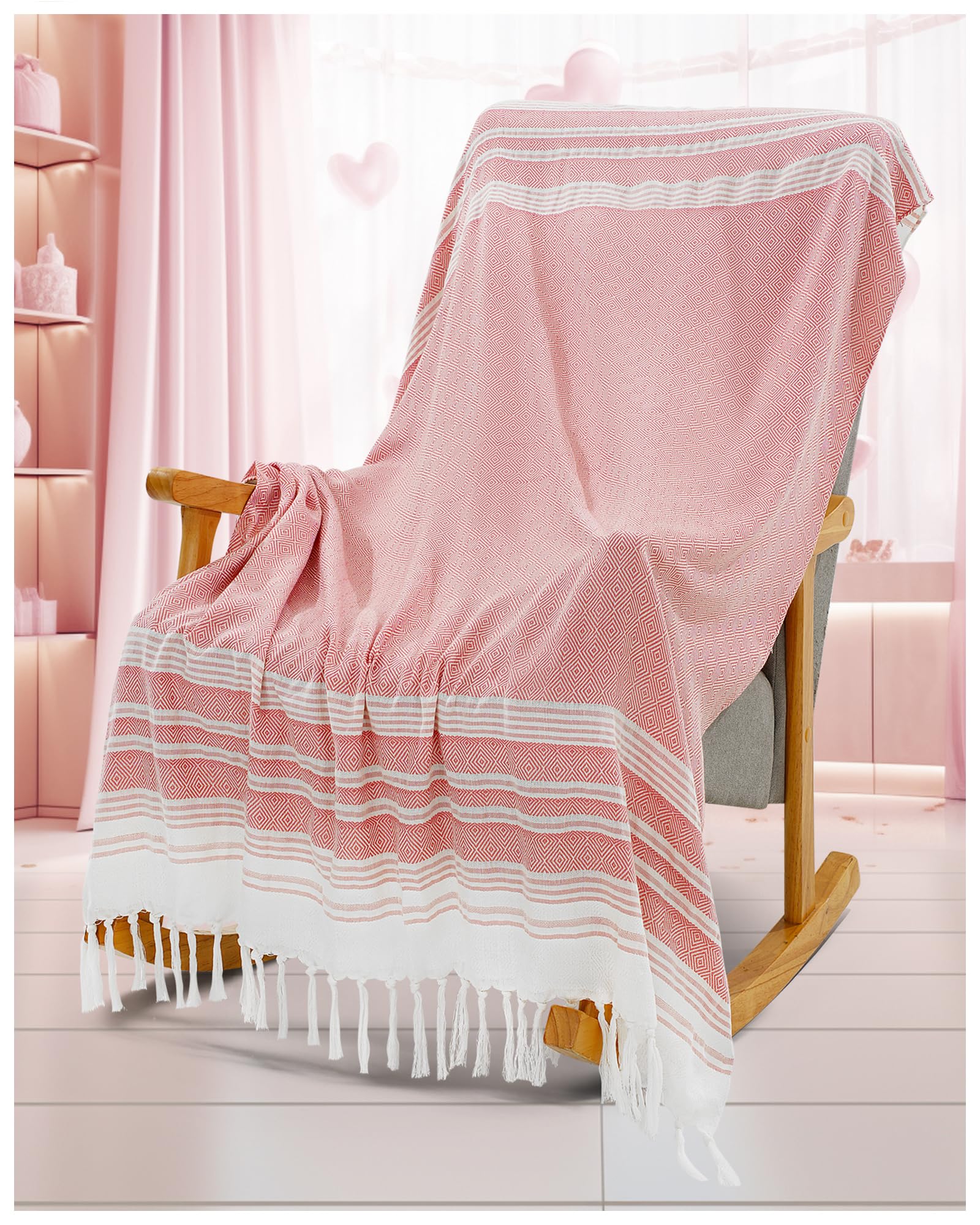 Pink Throw Blanket Bedroom Decoration Living Room Accessories Sofa Couch Cover Chair Apartment Essential Aesthetic Flamingo Unicorn Cute Princess Hot Pink Teen Kawaii Clean Girls Student Nursery Decor