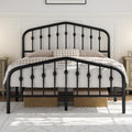 Yaheetech Full Bed Frames Metal Platform Bed With Victorian Style Wrought Iron Headboard And Footboard/Easy Assembly/No Box Spring Needed/Black Full Bed