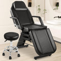 Tythical Tattoo Chair for Client, Facial Lash Bed for Artist with Stool & Removable Armrest, Multifunctional Esthetician Bed Tab