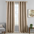 Elrene Home Fashions Sunveil Huxley Geometric Blackout Window Curtain Panel, 52X84, Taupe