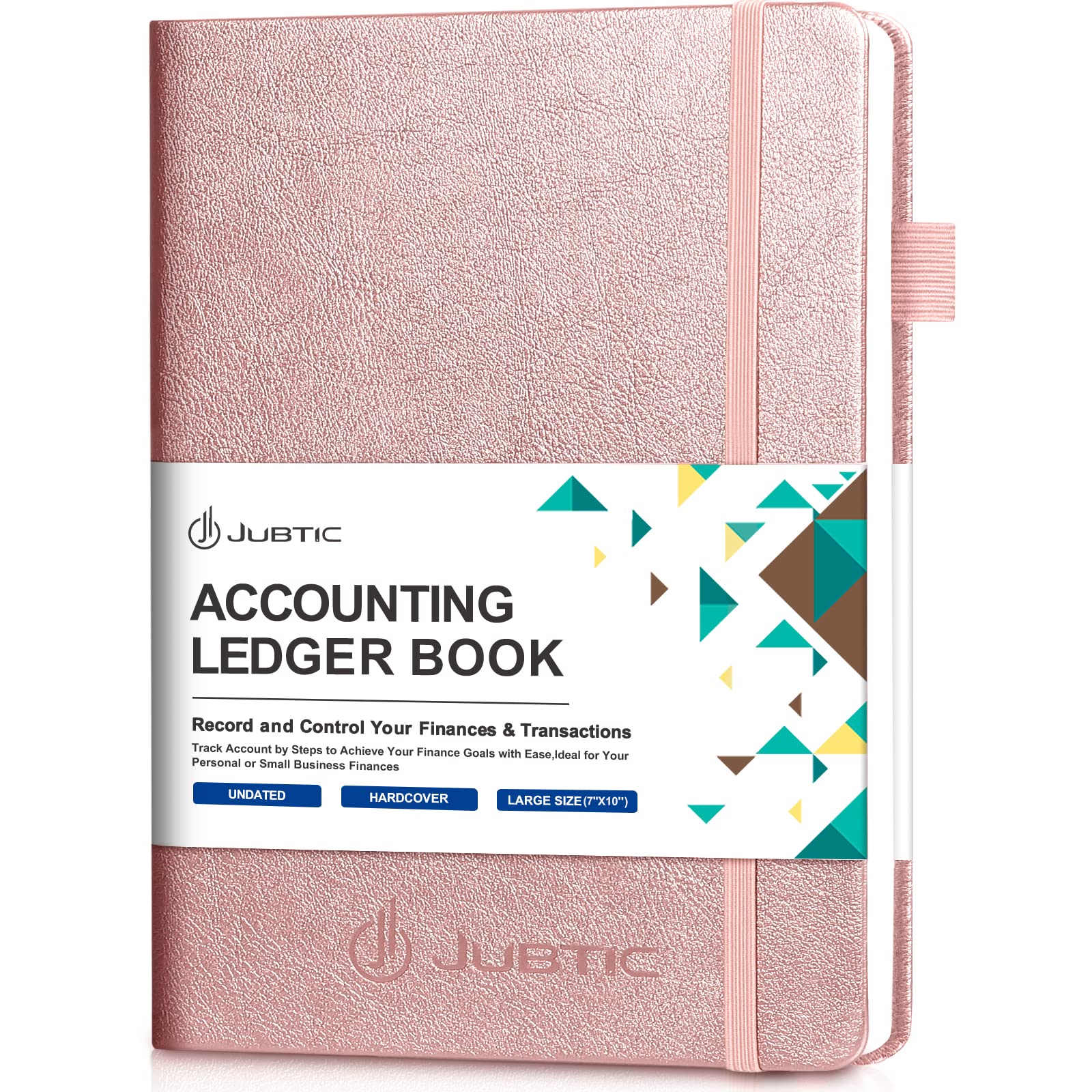 Jubtic Hardcover Accounting Ledger Book - Bank Accounting Log For Small Business Bookkeeping & Personal Use - Account Tracker No