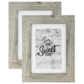 Califortree Grey 5x7 Picture Frame - Display Photos 4x6 with Mat or 5x7 Without Mat, Wall Mounting or Tabletop Display - Set of 