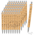 Watersay 30 Pcs Inspirational Bamboo Pens Flower Ballpoint Pens Bulk with Black Ink Employee Appreciation Thank You Gift for Wom