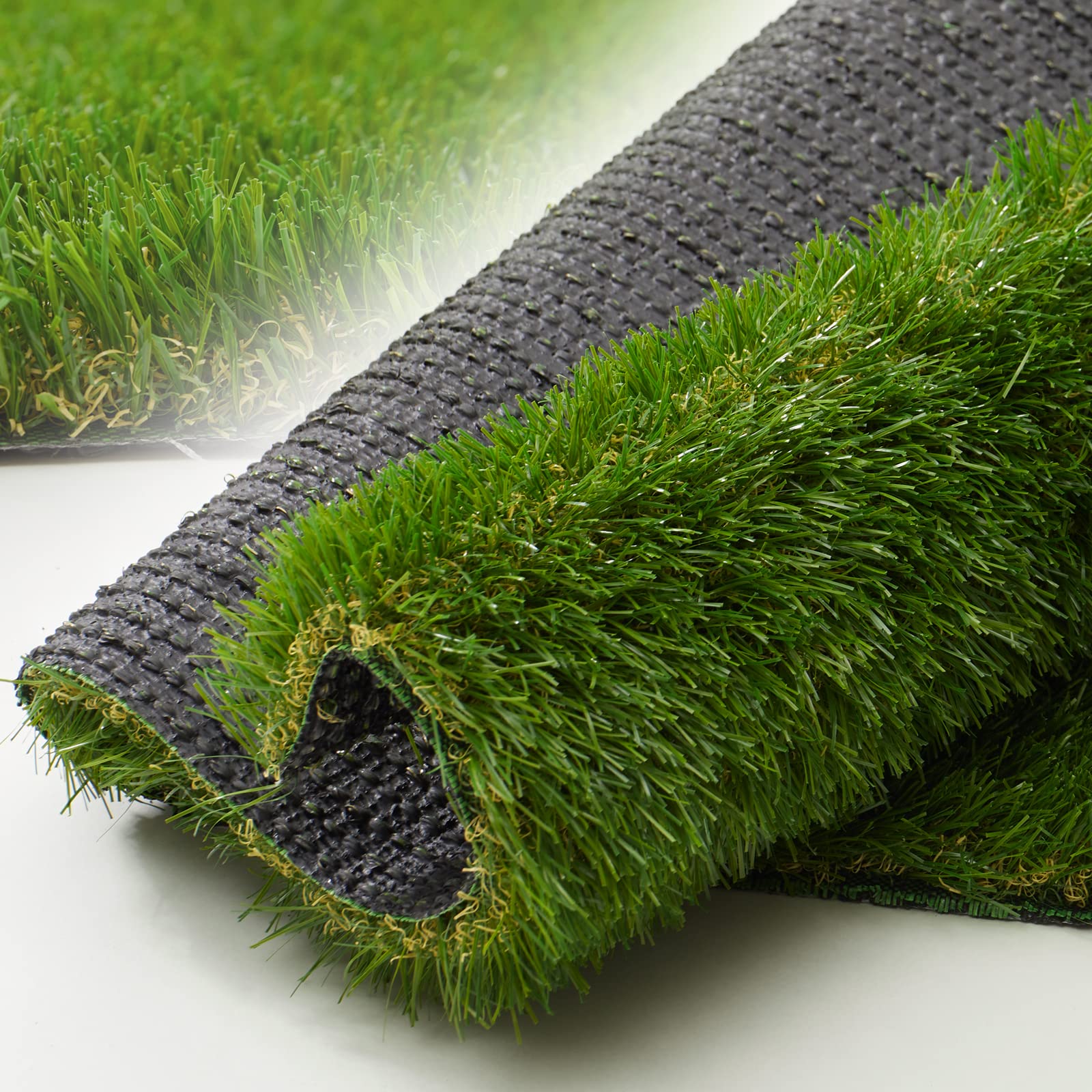 Artificial Grass 4 Ft X 10 Ft, 1.38' Fake Grass Mat, 4 Tones Synthetic Turf Rug, Thick Artificial Grass For Dogs Pets/Garden La