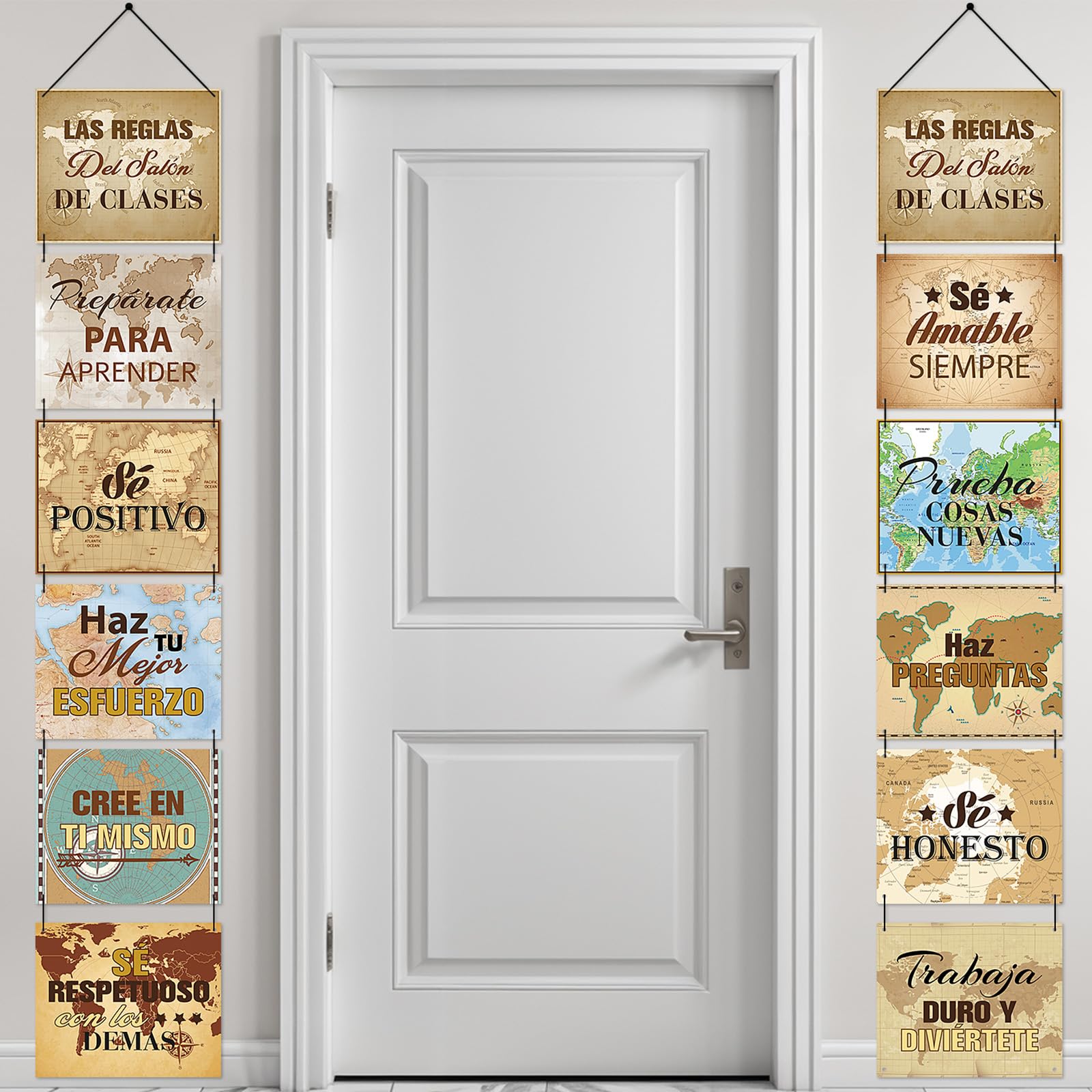 Spanish Classroom Decorations Banner Posters Motivational Porch Sign Inspirational Positive Door Sign For Students Teacher Back
