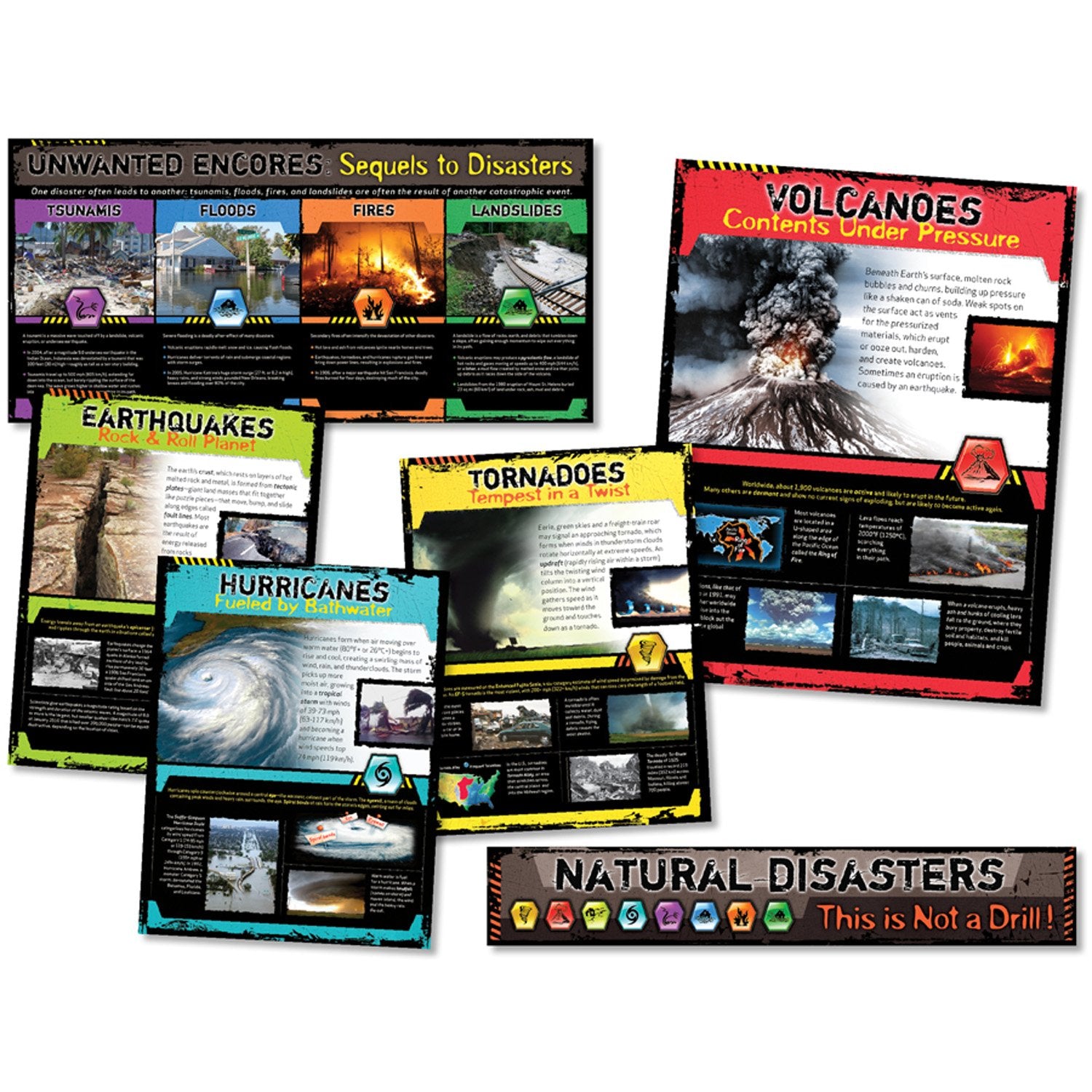 North Star Teacher Resource Nst3053 Natural Disasters Bulletin Board Set, 6 Pieces