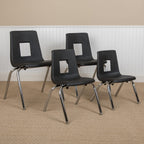 Flash Furniture Mickey Advantage Black Student Stack School Chair - 12-inch