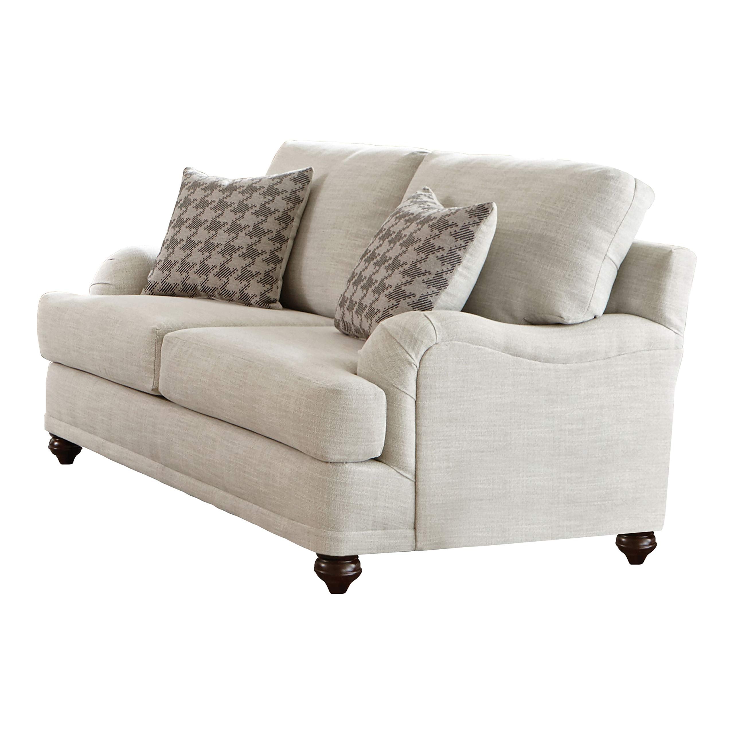 Coaster Home Furnishings Glenn Cushion Back Loveseat Light Grey