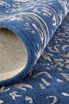 HomeRoots 512528 8 x 10 ft. Gray Taupe & Silver Wool Floral Hand Tufted Handmade Distressed Rectangle Area Rug