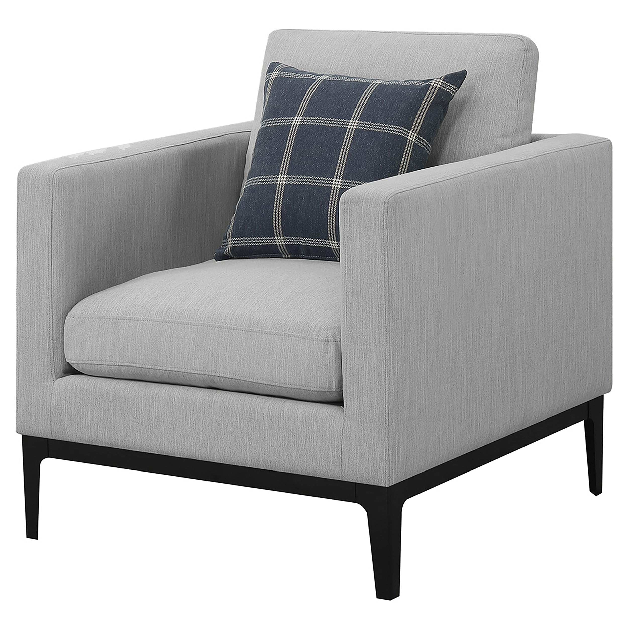 Coaster Home Furnishings Apperson Cushioned Back Arm Chair Light Grey