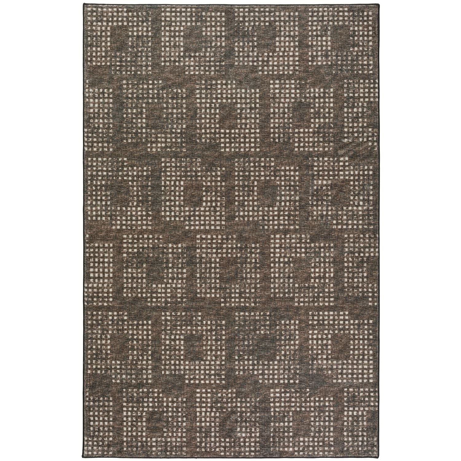 Delano Da1 Brown Transitional Rug Rectangle 5' X 7 ' 6&quot;