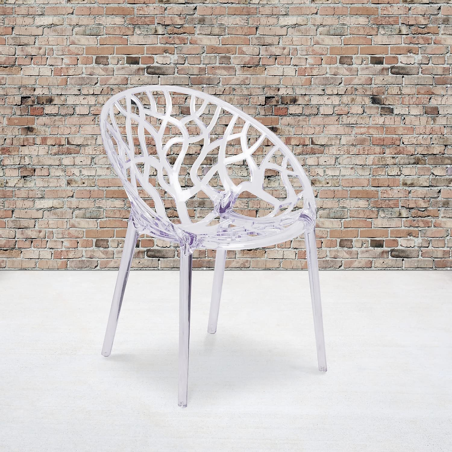Flash Furniture Specter Series Transparent Stacking Side Chair