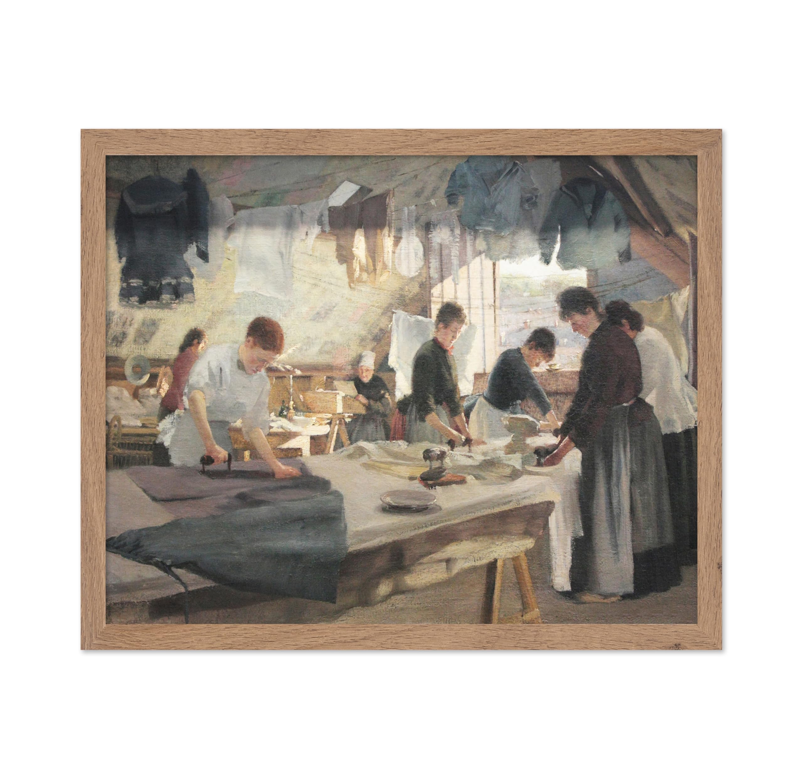 Poster Master Vintage Ironing Workshop in Trouville Poster - Retro Sweatshop Print - Fine Art - Impressionism Art - Gift for Men
