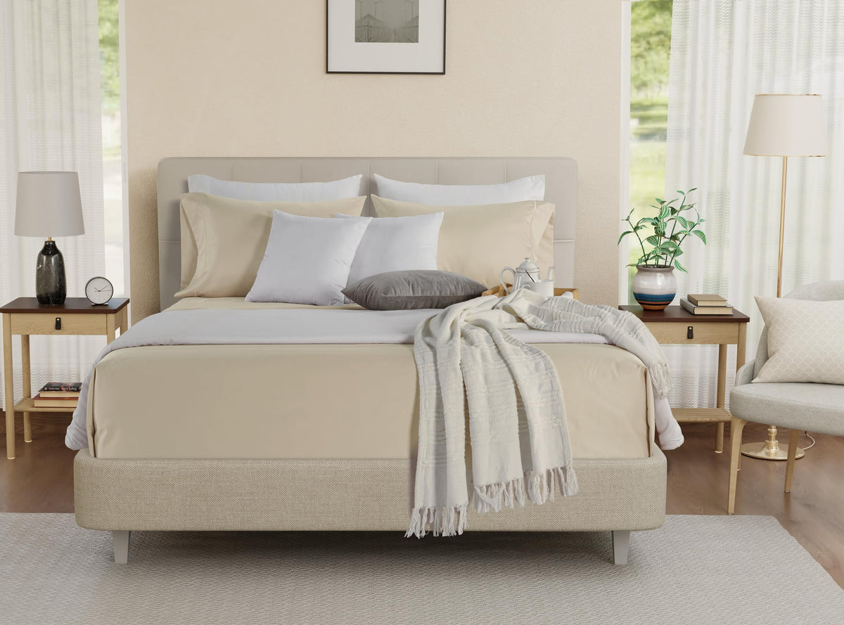 King Size Sheets For King Size Bed, Sateen Weave100% Egyptian Cotton Sheets King Size,King Size Sheets & Pillowcases, 800 Thread