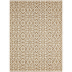 Nicole Miller New York Patio Country Danica Transitional Geometric Indoor/Outdoor Area Rug, Brown/Beige, 5'2'X7'2'