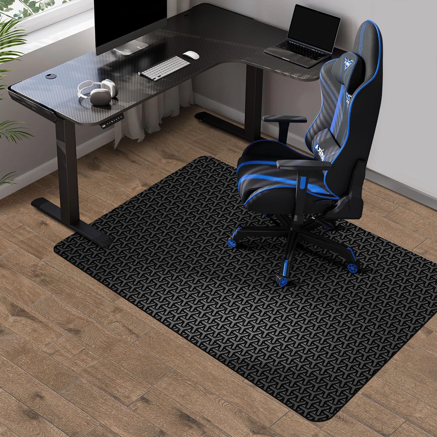 Office Chair Mat For Hard Floor, 30'X48' Anti-Slip Waterproof Computer Chair Mat, Unique Y-Shaped Pattern Floor Protector Rug