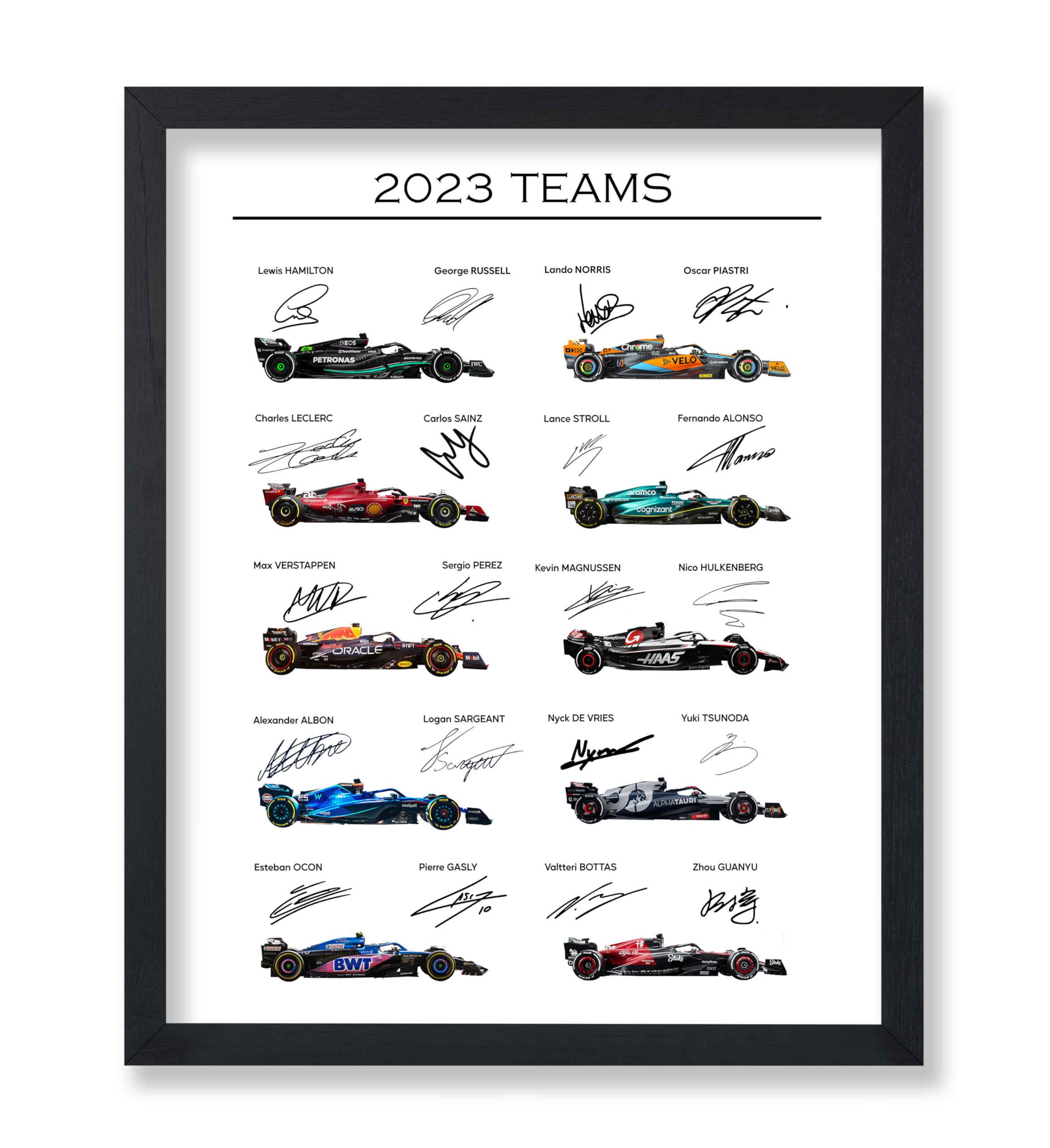 Poster Master 2023 Car Racing Poster - Race Car Print - Sports Car Racing Art - Gift for Men, Women & Car Enthusiast - Great Wal