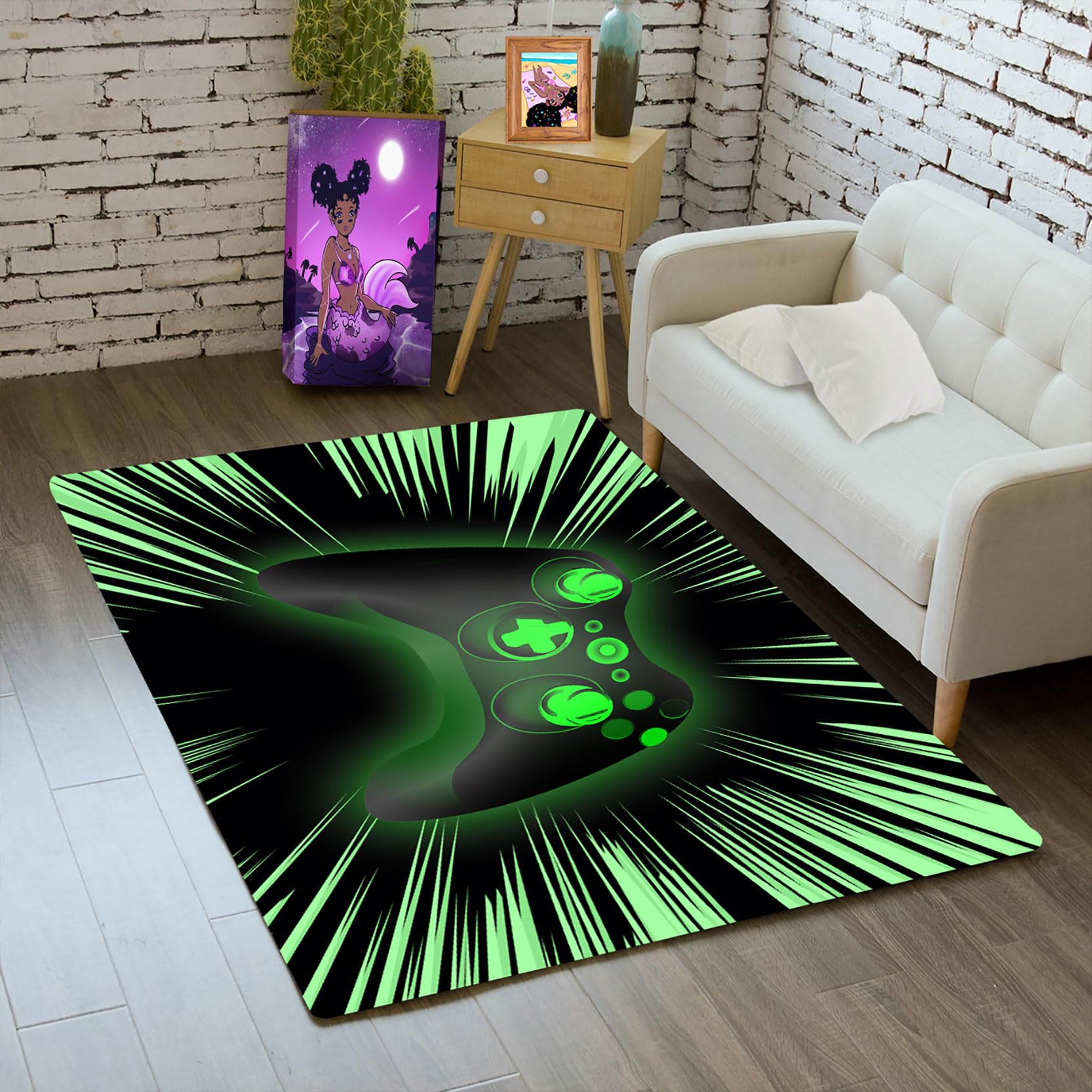 Gamer Rugs Controller Gamepad Carpets Game Rugs For Boys Gaming Bedroom Home Decor Mats 2'X3'