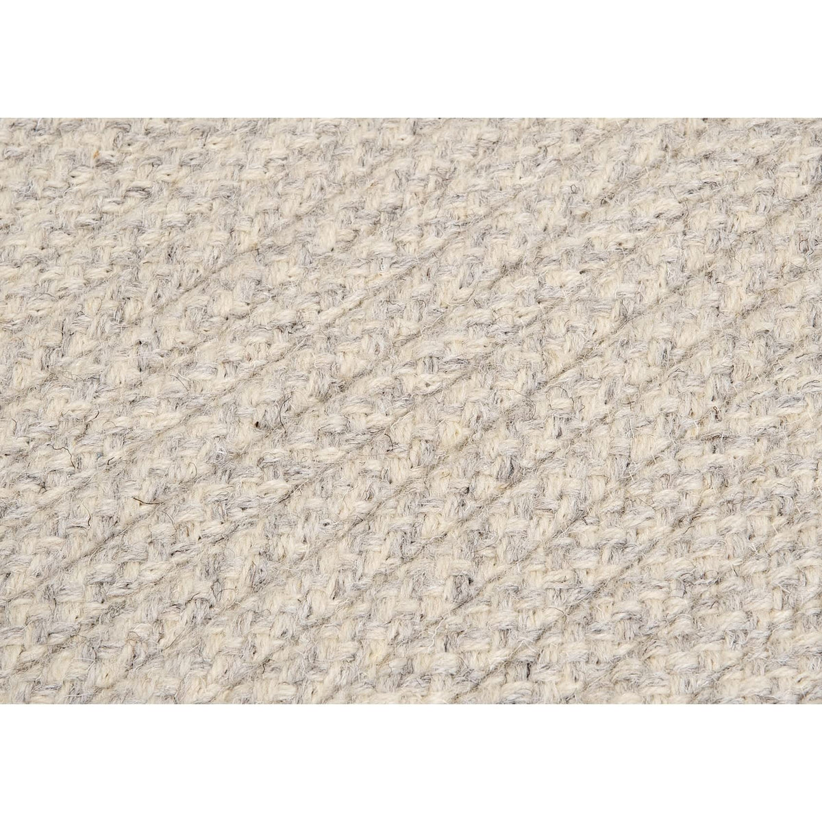 Natural Wool Houndstooth Square Rug, 6-Feet, Cream