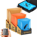 Travel Vacuum Bags with Cordless Electric Pump, 10 Combo Compression Packing Cubes for Clothing Clothes, Luggage Suitcase Organi