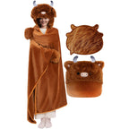 Mewaii Wearable Oversized Blanket Hoodie For Adults, Highland Cow Blanket Hooded Cloak, Warm And Cozy Flannel Cute Blanket Hoodi