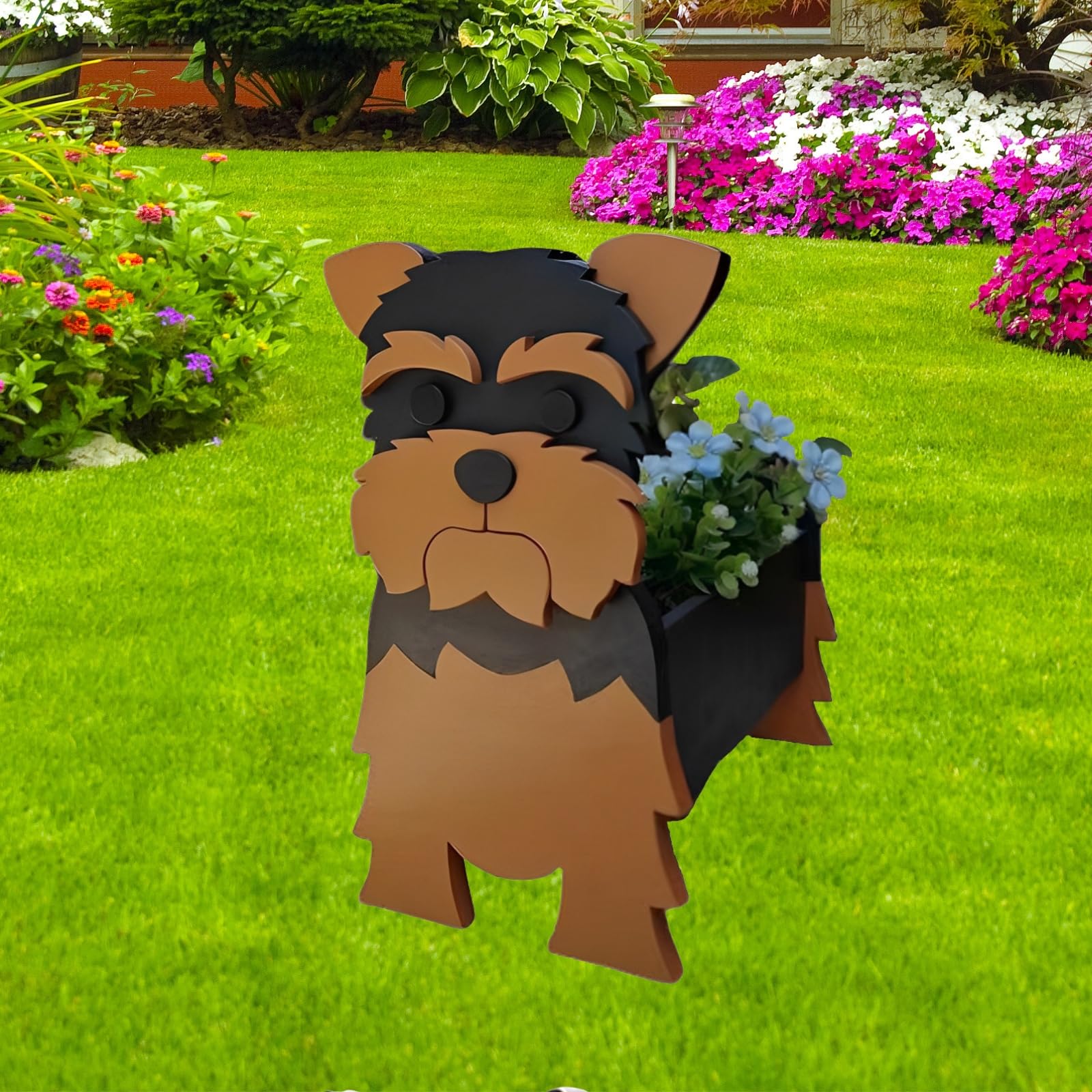 Strolfay Yorkshire Dog Planter Plant Pots,Cute Dog Flower Planter,Gifts For Pet Lovers,Unique Animal Plant Pots,Office,Indoor Ou