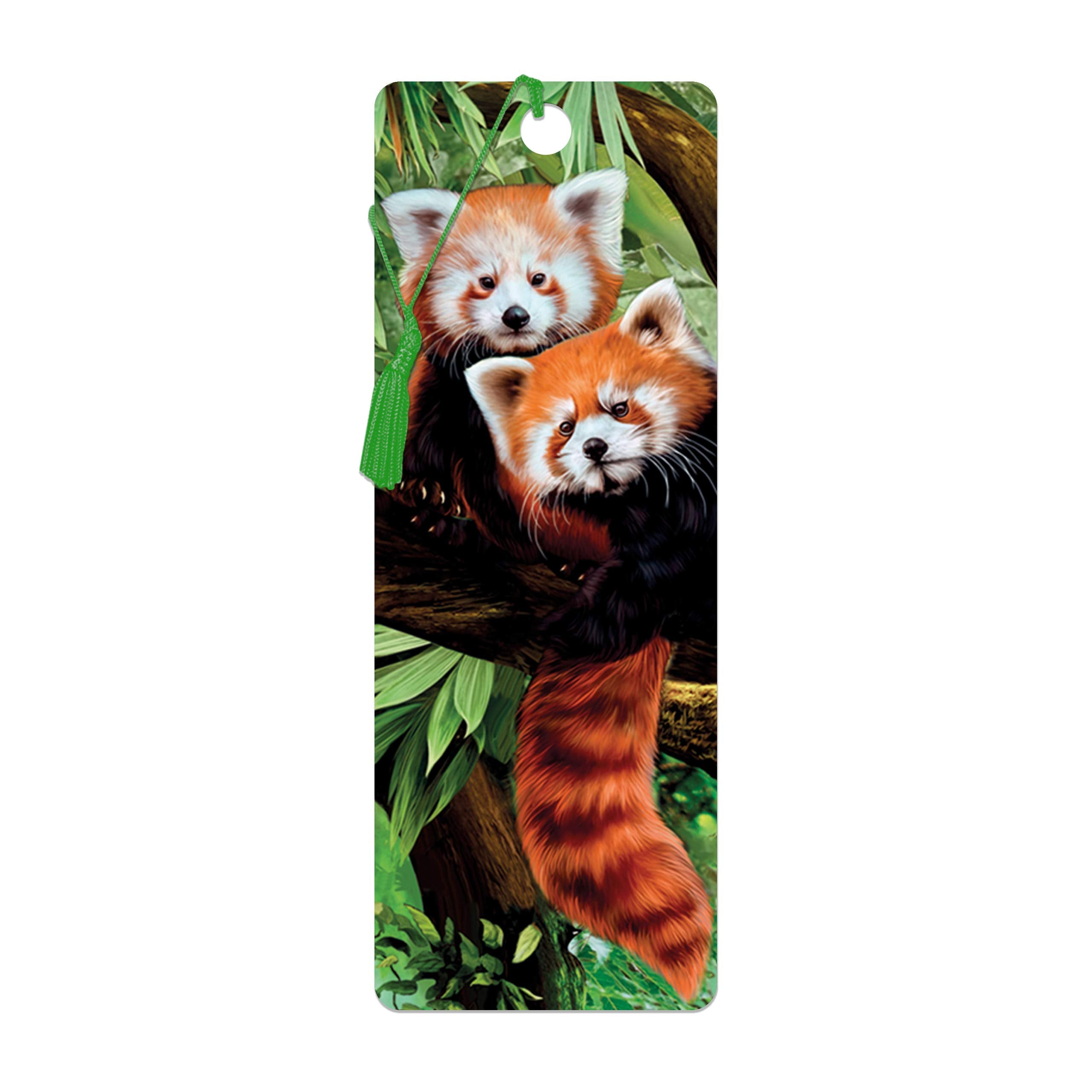 3D Livelife Bookmark - Red Pandas From Deluxebase. A Panda Book Marker With Lenticular 3D Artwork Licensed From Renowned Artist