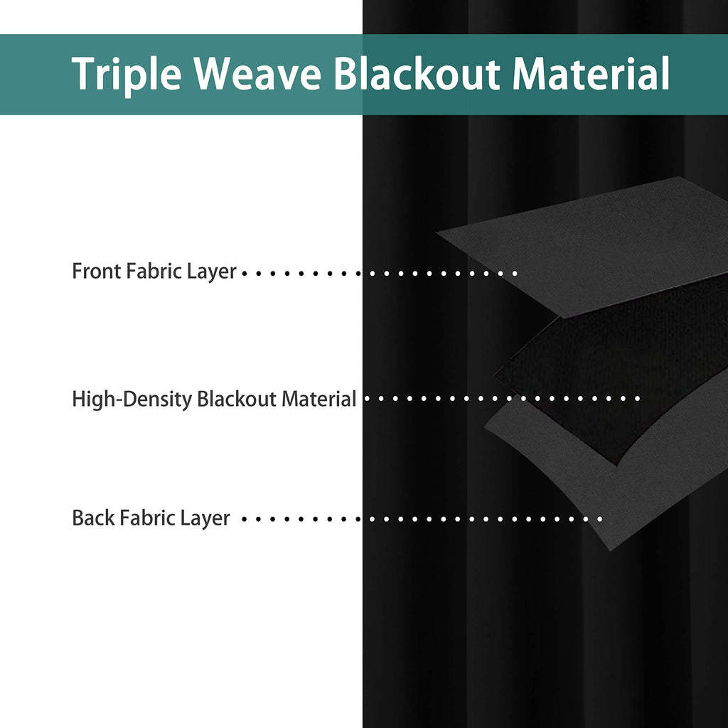 Bonzer Room Divider Curtain Grommet Thermal Insulated Wide Blackout Curtains For Bedroom Living Room, 96L X 108W Inch (8L X 9W F