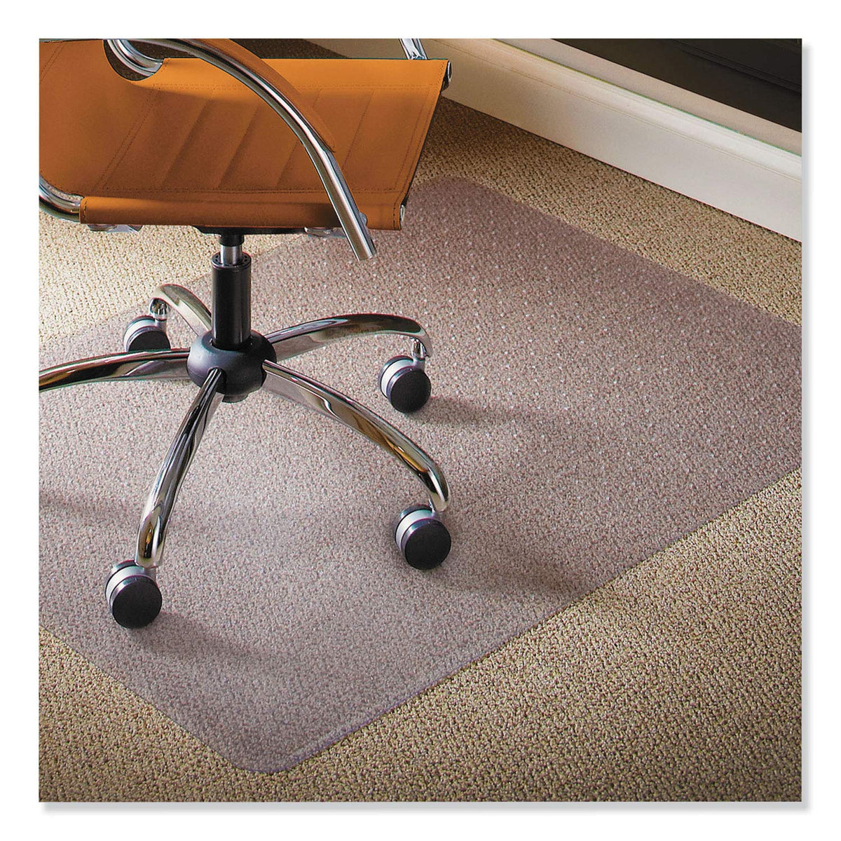 ES Robbins Natural Origins Chair Mat for Carpet, 46 X 60, Clear