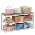 WoodTop Closet Clothes Organizers and Storage Shelf with Adjustable Dividers, Stackeble Closet Organizer with Large Capacity Fo