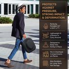 Ozueccr Cowboy Hat Holder For Travel - Crush Proof Hat Carrier Case For Travel Protects Up To 2 Cowboy, Panama & Tweed Hats - Eq