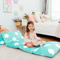 Butterfly Craze Floor Pillow Case, Mattress Bed Lounger Cover, Polka Aqua, King Size - Cozy Seating Solution For Kids & Adults,