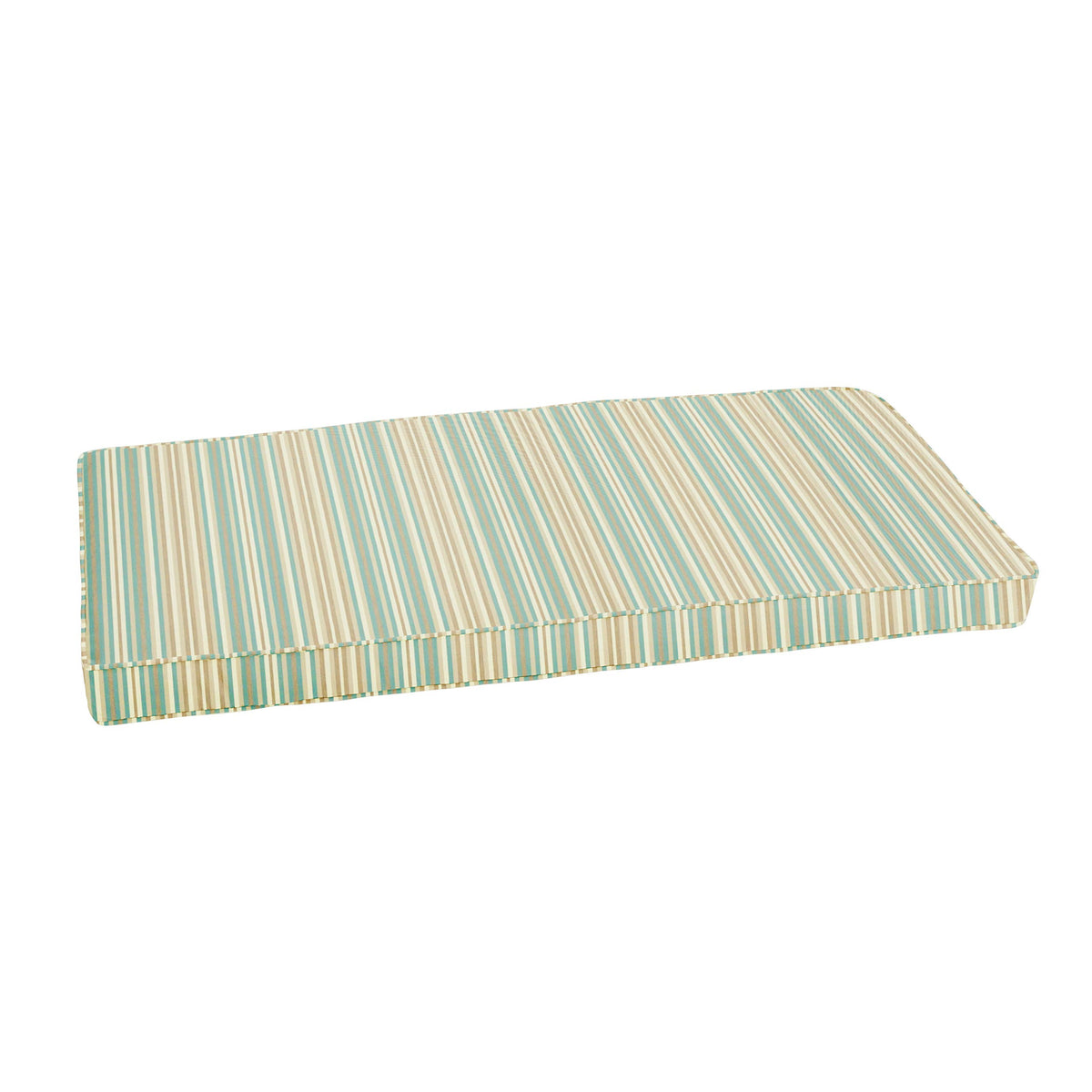 Sorra Home Cbench-Sb Stripes Indoor/Outdoor Bench Cushion-Bristol, 1 Count (Pack Of 1), Sunbrella-Gavin Mist 5 Sq Ft