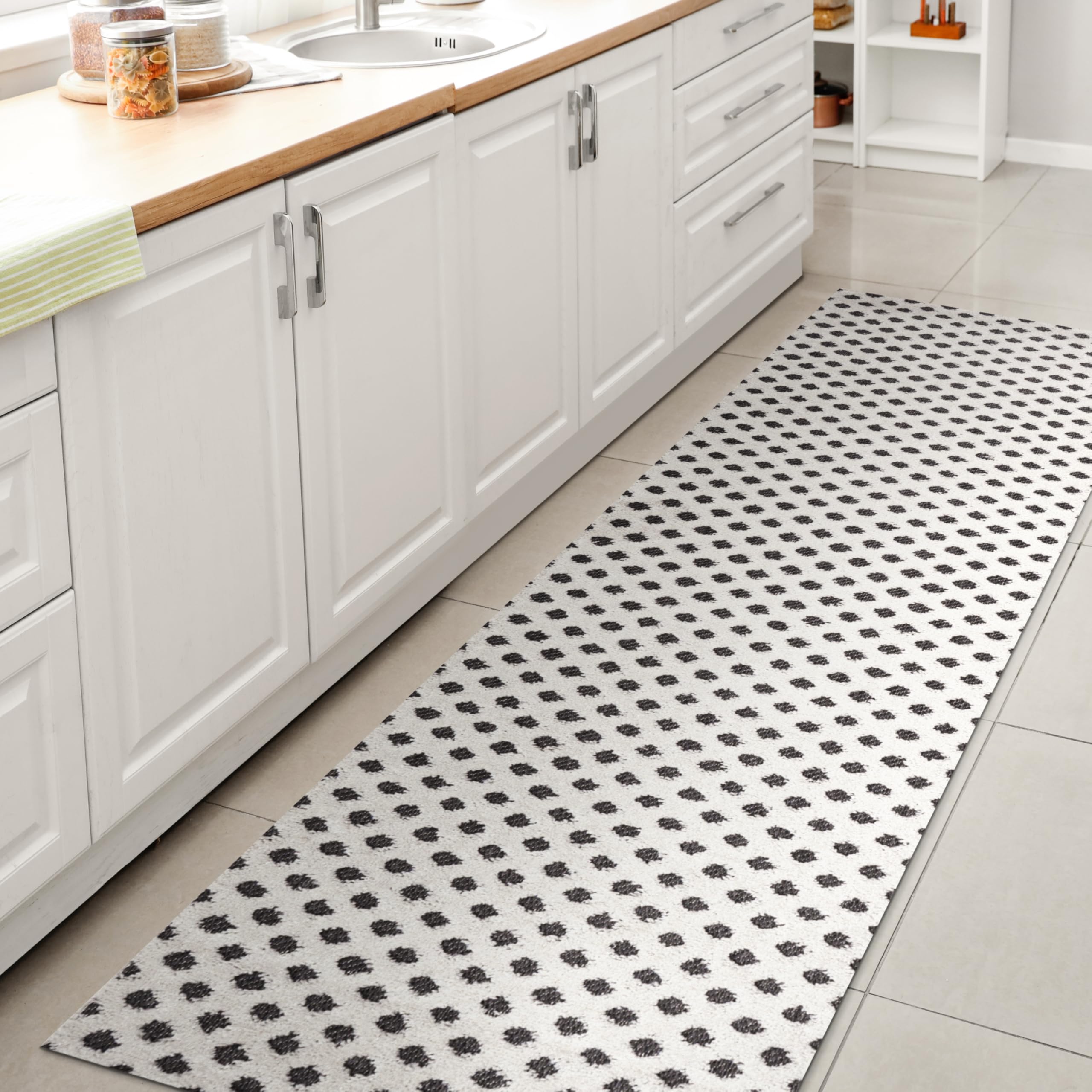 Jonathan Y Sbh101B-210 Rabat High-Low Pile Mini-Diamond Trellis Indoor Outdoor Area Rug, Bohemian, Casual, Contemporary Easy Cle