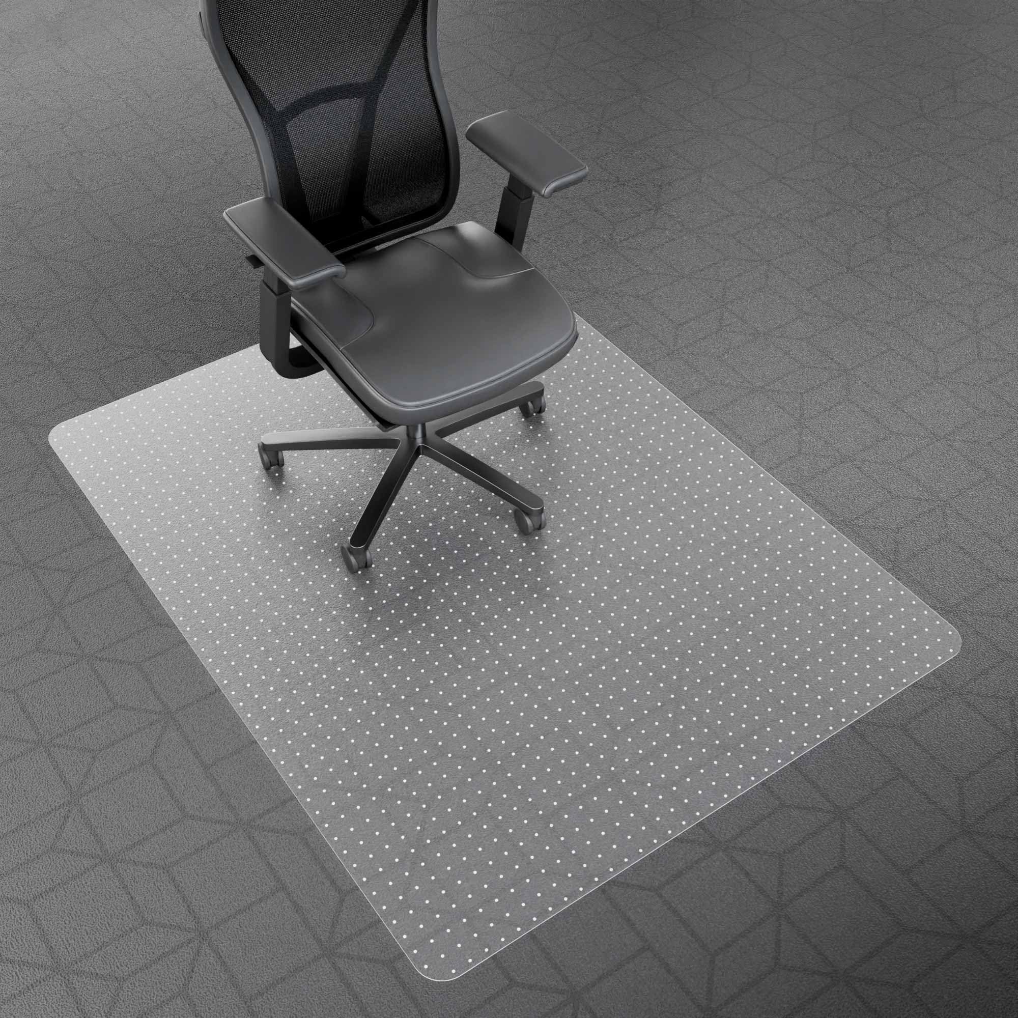 Naturei Chair Mat For Carpet - 60' X 46', Office Floor Mat For Rolling Chairs, Clear Plastic Desk Chair Mat, Easy Glide, Under