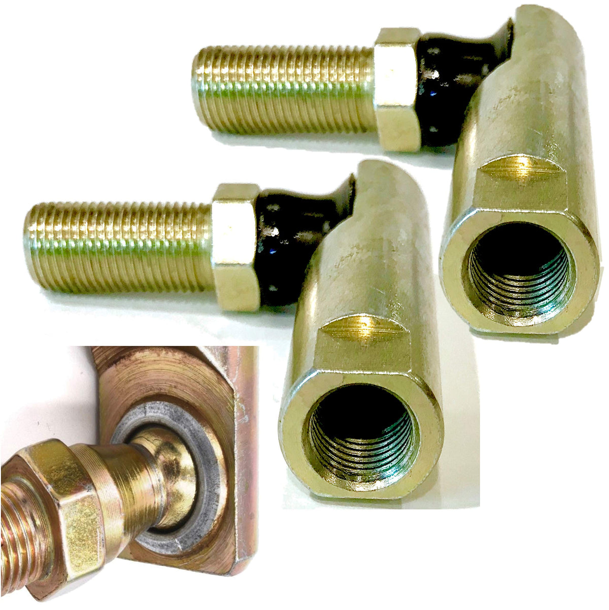 Hd Switch 2 Pack Universal 1/2' -20 Thread Rh Right Hand Ball Joint, Tie Rod End W/Super Tough Crimped Joint