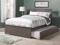 AFI Nantucket Full Size Platform Bed with Matching Footboard & Twin Trundle in Grey