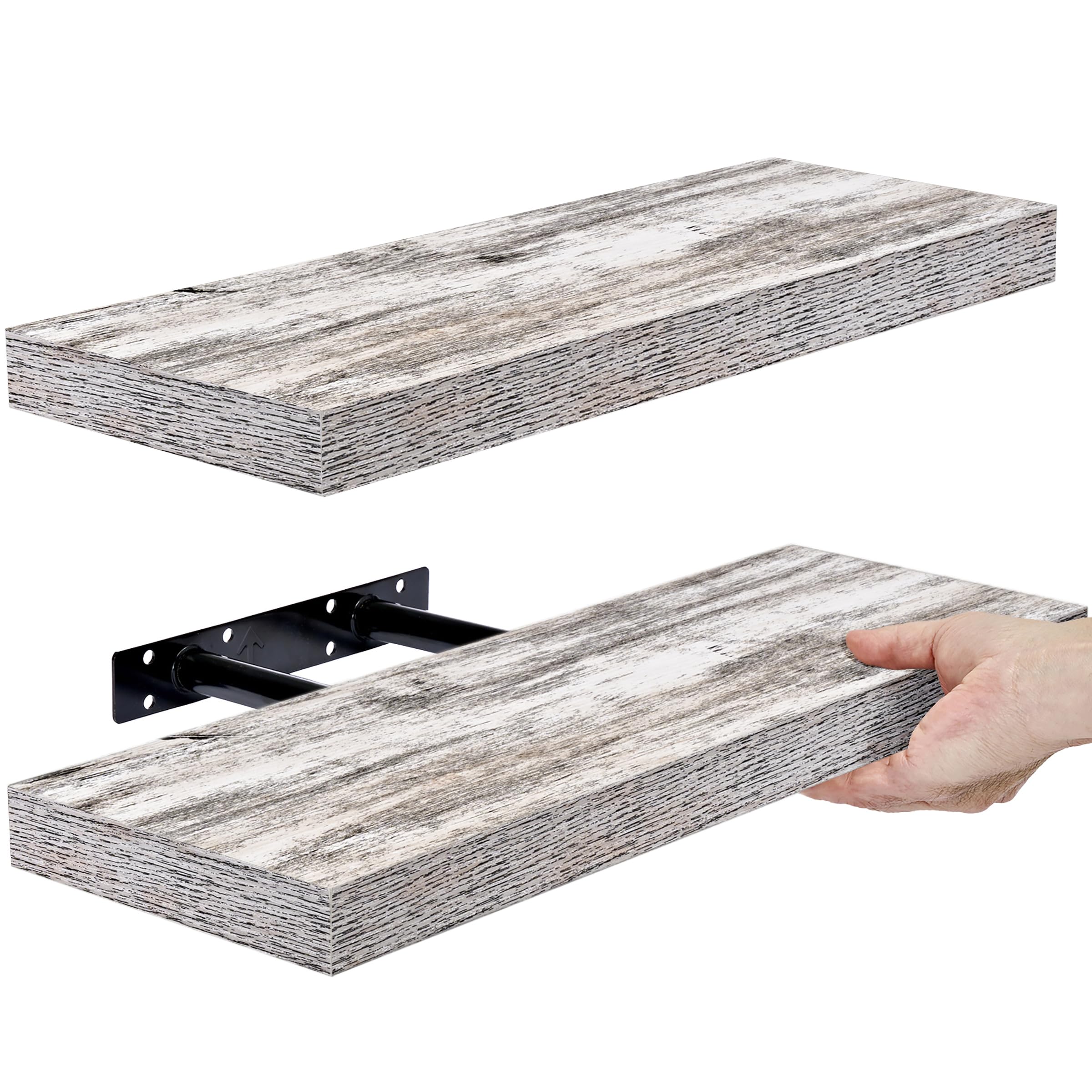 Sorbus Floating Shelves, Wall Shelves for Bedroom, Kitchen, Living Room, Bathroom Shelves Over The Toilet, Office, Home Decor, F