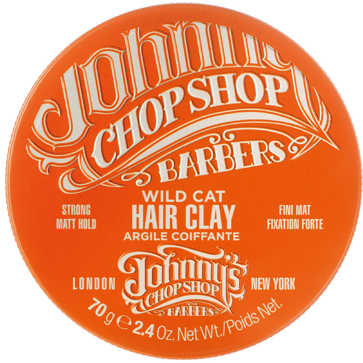 Johnny's Chop Shop Men's Ultimate Wild Cat Hair Clay-Styling Strong Hold, Molding, Matte Finish, Natural Look, Non Greasy, Rewor