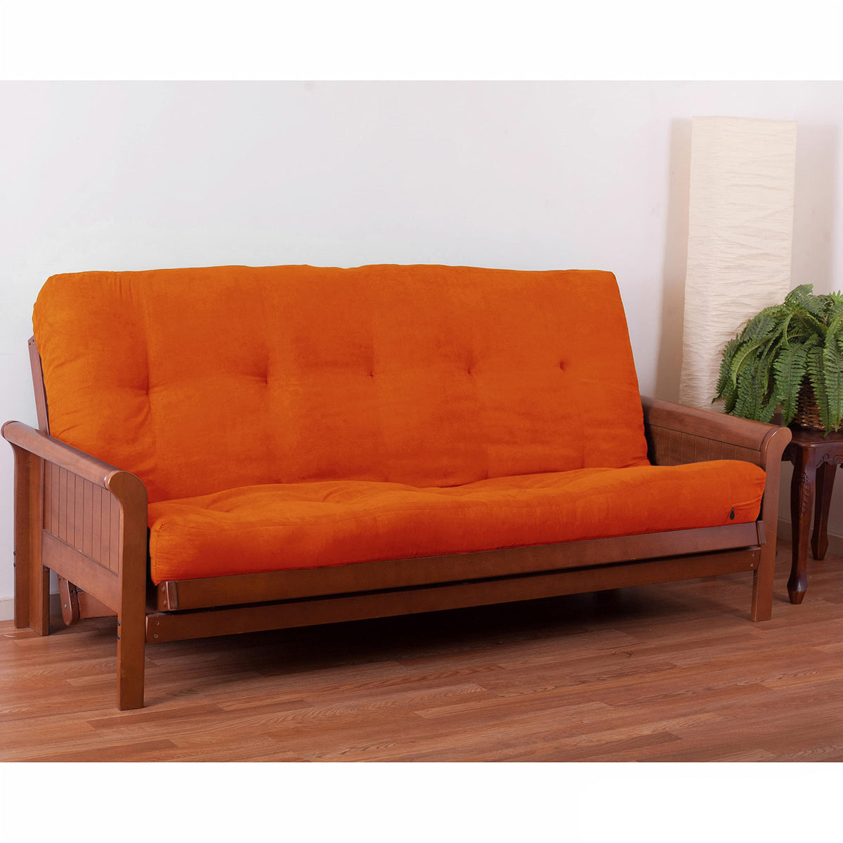 Blazing Needles Vitality 7&quot; Microsuede Futon Mattress, Full, Tangerine Dream