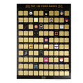 Enno Vatti Top 100 Video Games Bucket List Scratch Poster - Modern Design Scratch Off Cards - Fresh Illustrations of 100 Bucket 