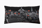 HomeRoots Grey 24' Black Annapolis Nighttime Skyline Lumbar Decorative Pillow