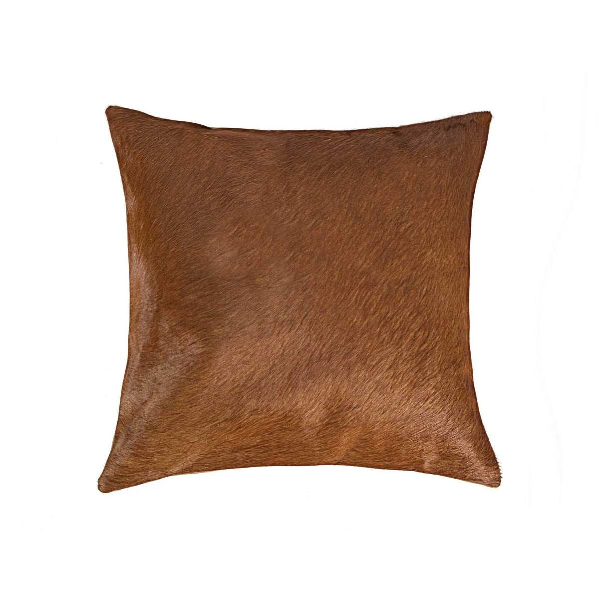 HomeRoots Cowhide, Microsuede, Polyfill 18' x 18' x 5' Brown Cowhide - Pillow