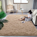 DweIke Super Soft Shaggy Rugs Fluffy Carpets, 3x5 ft, Beige Area Rug for Living Room Bedroom Girls Kids Room Nursery Home Decor,